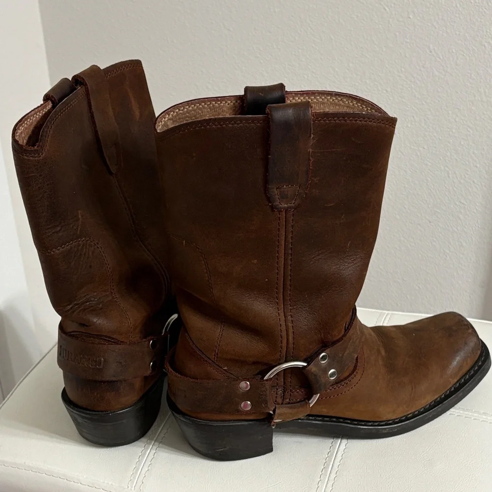 Women’s Durango Brown Leather Harness Boots Size 8 - Picture 2 of 13